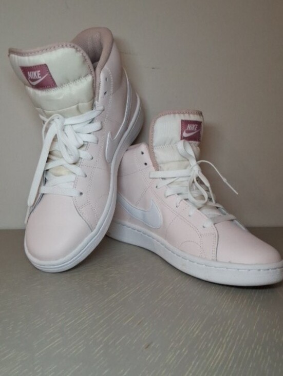 Nike Shoes - Nike Court Vision Mid Next Nature Light Pink White Sneakers Womens Size 9